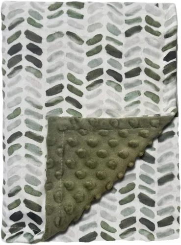 Miniatura 11 de Manta de Felpa Suave Minky para Niños y Niñas - Doble Capa con Respaldo Punteado, de Recién Nacido a Niño Pequeño - Regalos para Baby Shower