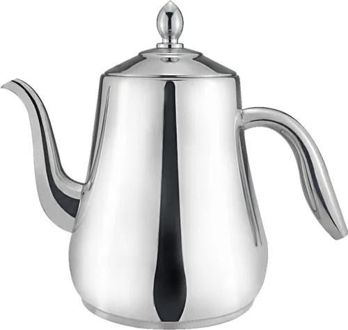 SANQIAHOME Tetera de acero inoxidable con colador, tetera con infusor extraíble o filtro para hojas sueltas y bolsas de té, jarra de agua fría,