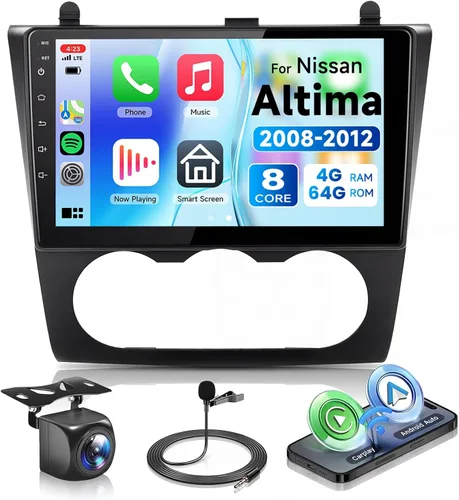 Miniatura 9 de [2G+64G] para Nissan Altima 2008-2012 Android 13 Estéreo de Coche de 9 Pulgadas con Pantalla Táctil HD, Radio con CarPlay Inalámbrico Android Auto