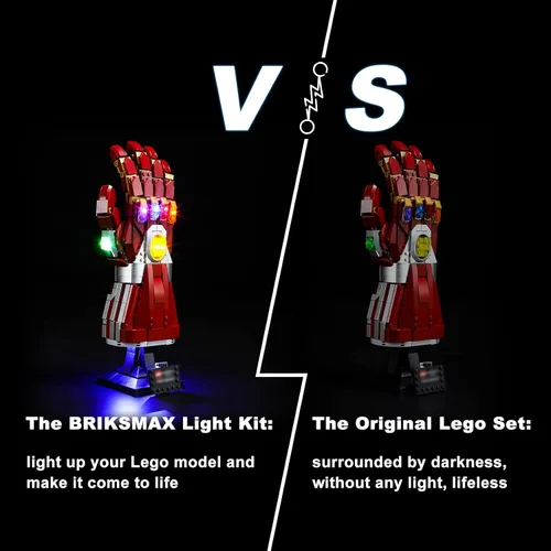 Miniatura 6 de BRIKSMAX Kit de iluminación LED para LEGO-76223 Nano Gauntlet – Compatible con el modelo de bloques de construcción Lego Marvel, no incluye el juego