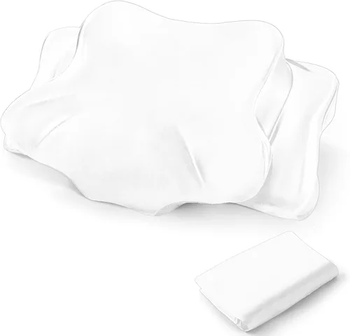 Miniatura 8 de Funda de almohada de satén grueso, funda de almohada elástica de 16 x 24 pulgadas para almohada cervical o almohadas de espuma viscoelástica, Gris