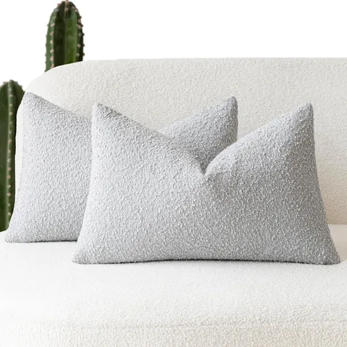 Miniatura 42 de Foindtower - Juego de 2 fundas decorativas de textura de bucle, fundas de almohada acentuadas, fundas de cojín sólidas, neutrales, para sofá, silla
