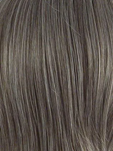 Miniatura 2 de Peluca Kris color 38 gris oscuro – Envy Wigs de 4 pulgadas, corta, elegante, coqueta, retro, Pixie, parte de monofilamento sintético, largo lateral