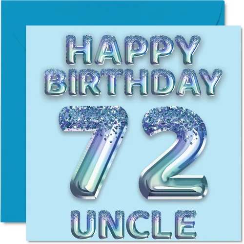 Miniatura 314 de Stuff4 Tarjeta de primer cumpleaños para niños, globo de fiesta con purpurina azul, tarjetas de feliz cumpleaños para niño de 1 año, nieto, hijo, 57
