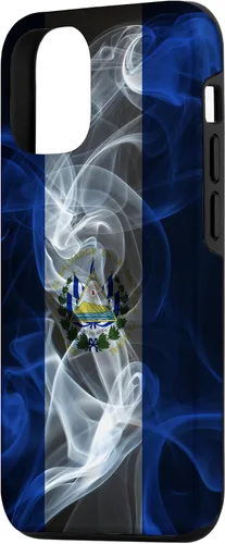 Miniatura 2 de Funda para iPhone 12/12 Pro Smoky El Salvador Bandera - Funda de Orgullo Salvadoreño Estilo Humo