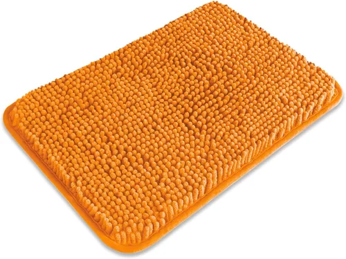Miniatura 537 de Alfombra de baño pequeña de 12 x 18 pulgadas, lavable y absorbente, antideslizante, alfombra de baño de felpilla gruesa y suave para baño, ducha