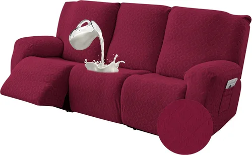 Miniatura 47 de Gennia Funda Impermeable para Sofá Reclinable, Fundas Elásticas para Sofá Reclinable con Bolsillos, Fundas Lavables para Sillón Reclinable Lazy Boy