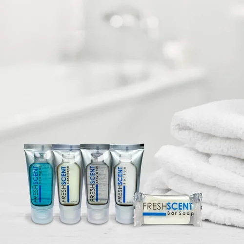 Miniatura 4 de Freshscent Hotel Collection - Juego de 250 piezas de artículos de tocador a granel de tamaño de viaje, kit de 50 tubos de 1 oz cada uno, champú