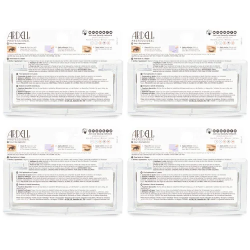 Miniatura 4 de Ardell Pestañas postizas Wispies 113, color negro, banda suave de aspecto natural, ligeras, acampanadas para glamour y uso diario, 4 pares