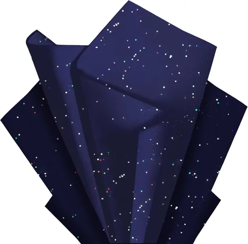 Miniatura 8 de Papel de seda blanco con purpurina para bolsas de regalo, 36 hojas de 14 x 20 pulgadas, papel de regalo reciclable para bodas, cumpleaños