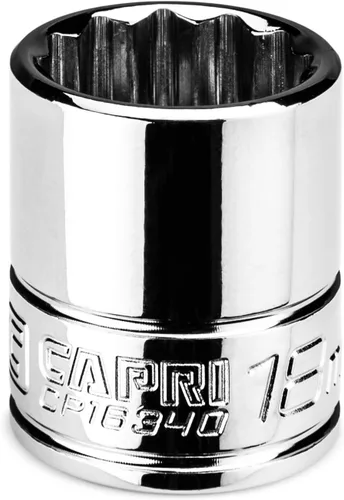 Miniatura 9 de Capri Tools Zócalo poco profundo de 0.315 in, accionamiento de 3/8 in, 12 puntos, métrico