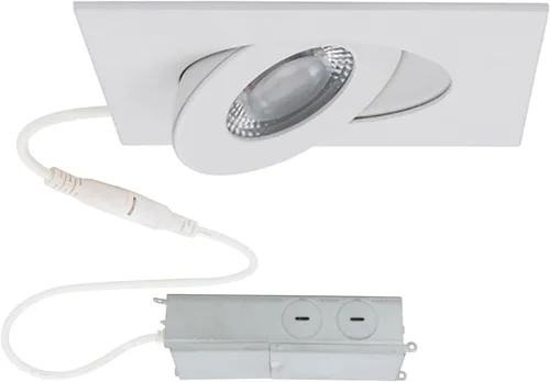 Lotos - Luz LED empotrable ajustable de 2 pulgadas, 1 luz, 3000 K, blanco cálido, 6 W, 530 lúmenes, hermética IC, 120 V-277 V, universal, color