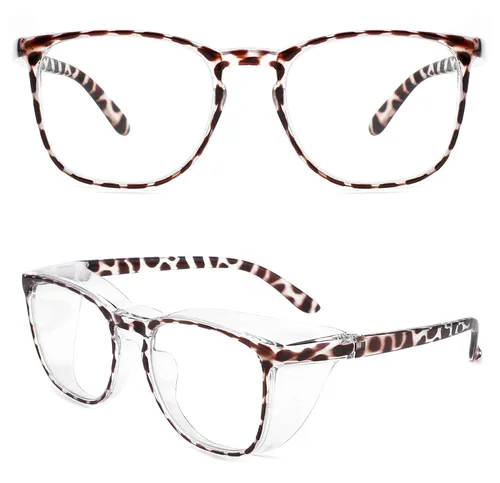 Alsenor Gafas de seguridad antiniebla, gafas protectoras con bloqueo de luz azul, antipolvo, protección UV, para hombres y mujeres (nuevo leopardo)