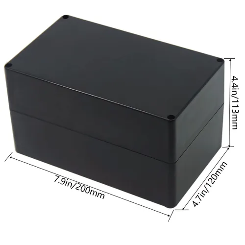 Miniatura 2 de Zulkit Project Box - Caja de conexiones IP65, impermeable, para exteriores, caja eléctrica de plástico ABS, caja electrónica, color negro, 7.9 x 4.7