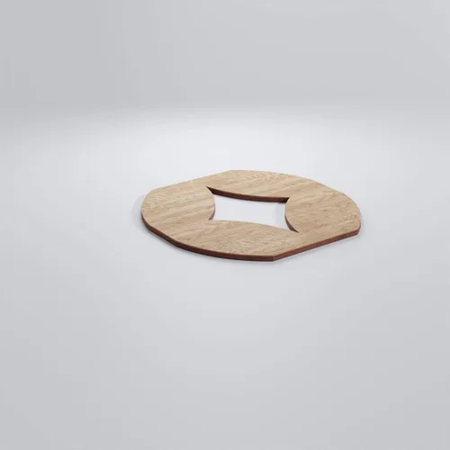 Miniatura 3 de 7 3/8"W X 7 3/8"H Extra Pequeña Gresham Decorativos Paneles De Pared De Madera De Calado, Roble Rojo