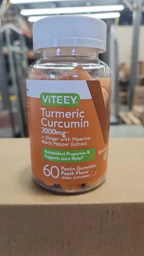 Miniatura 7 de Gomitas de curcumina de cúrcuma con jengibre y pimienta negra [Apoya el dolor articular y antiinflamatorio] Suplemento de hierbas, veganas, gomitas