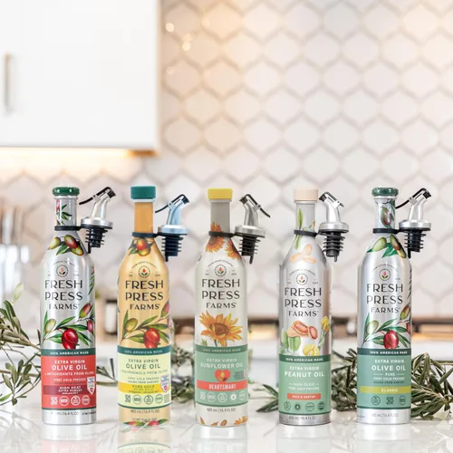 Miniatura 7 de Fresh Press Farms Aceite de Oliva Extra Virgen Oro Puro de Alto Contenido de Polifenoles Prensado en Frío, 16.4 Fl Oz (Paquete de 2), Cultivado