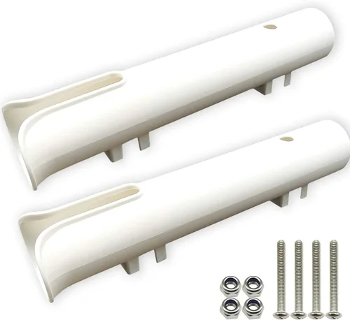 TIHOOD Soporte para caña de pescar con tornillos, piezas de repuesto y accesorios para torneo, mar profundo y trolling Blanco