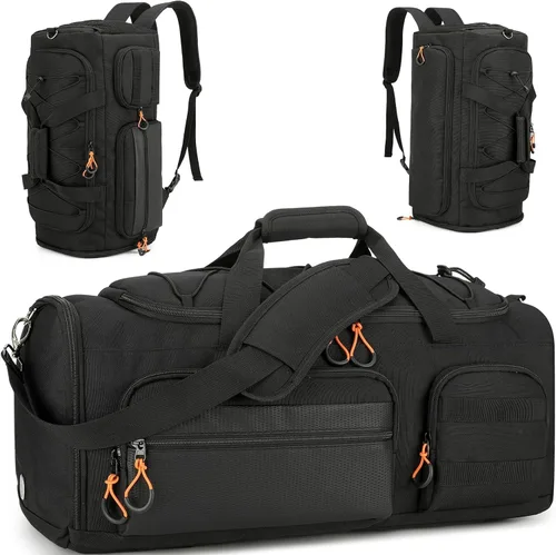 Searock Bolsa de gimnasio de 40 L para hombres, mochila 3 en 1 para viajes, bolsas deportivas para gimnasio, campamento, bolsa de fin de semana con
