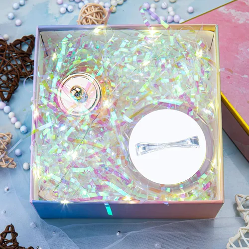 Miniatura 3 de Caleihd - Relleno de papel triturado de 5.3 onzas, papel arrugado, cortado, confeti, serpentina, para Navidad, boda, cumpleaños, dama de honor