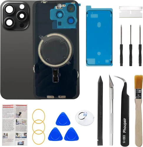 Miniatura 19 de Reemplazo de cristal trasero OEM compatible con iPhone 15 de 6.1 pulgadas con marco de cámara y lente de cámara + kit de herramientas de reparación