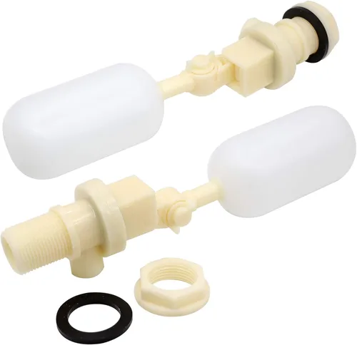 Miniatura 2 de Válvula de flotador de 3/4 pulgadas, paquete de 2 válvulas de bola de flotador de agua con brazo ajustable y filtro para fuente, canal de agua