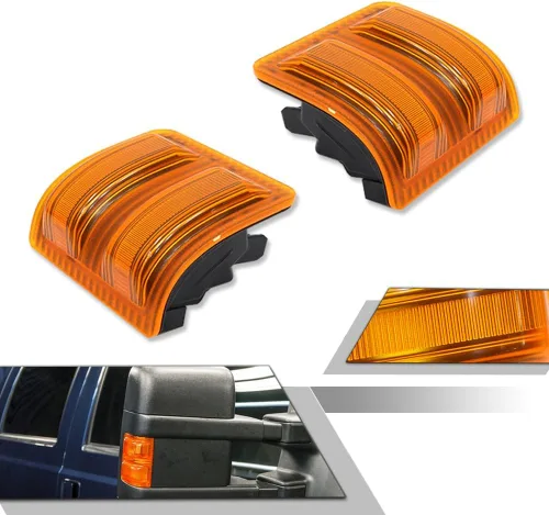 Miniatura 9 de Luz de marcador LED para espejo de 2008-2016 Ford F250 F350 F450 Super Duty, luz de señal de giro ámbar, lente ámbar