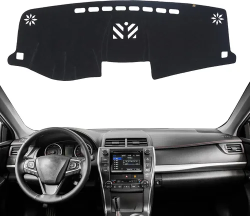 Miniatura 22 de Alfombrilla Cobertora para Salpicadero Compatible con Toyota Sienna 2010-2004 (Sin Modelos HUD), Alfombrilla Antirreflejos para Salpicadero