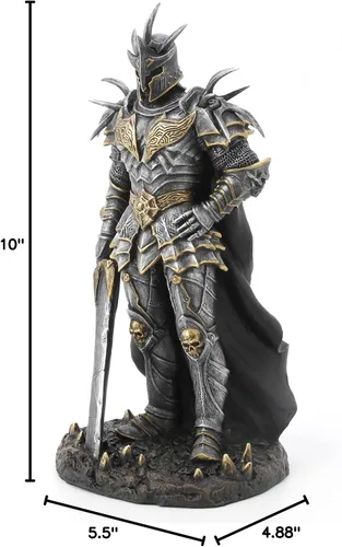 Miniatura 8 de Veronese Design Litch King blindado de 10" con gran espada escultura de resina acabado pintado a mano