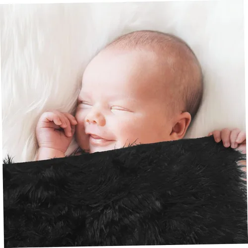 Miniatura 6 de Toyvian Trajes de piel sintética para niña recién nacida, accesorios para sesión de fotos de bebé, manta para niños recién nacidos, mantas