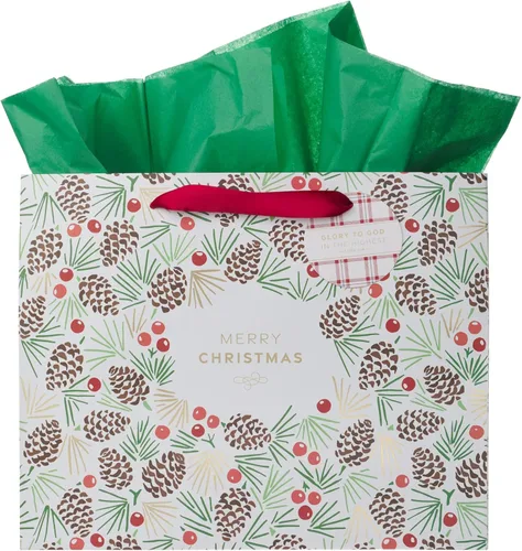 Miniatura 26 de Christian Art Gifts Bolsa de regalo de paisaje con tarjeta y juego de papel de seda, Hope and A Future, versículo bíblico inspirador de Jeremías