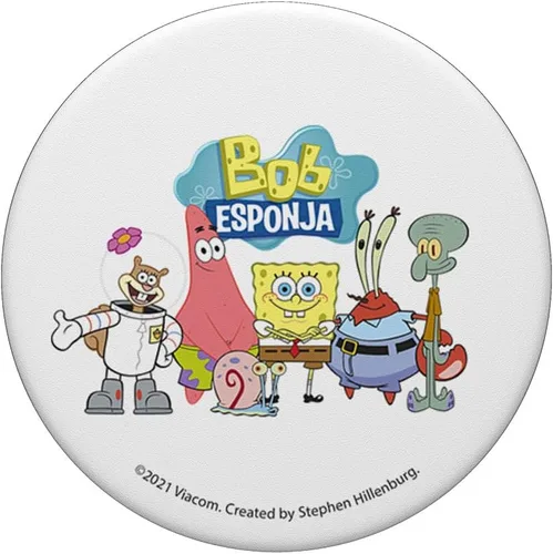 Miniatura 3 de Bob Esponja SquarePants Bob Esponja Group Shot Logo PopSockets PopGrip: Agarre intercambiable para teléfonos y tabletas