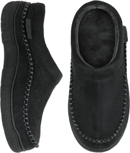 Miniatura 13 de Zigzagger - Pantuflas tipo mocasín para hombre, para interiores y exteriores, pantuflas cálidas, cómodas, mullidas y anchas