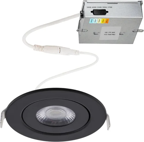 Miniatura 13 de WAC Lighting Lotos - Luz LED empotrable redonda ajustable de 2 pulgadas, 3000K blanco cálido, 6W, 530 lúmenes, clasificación IC hermética, 120V-277V