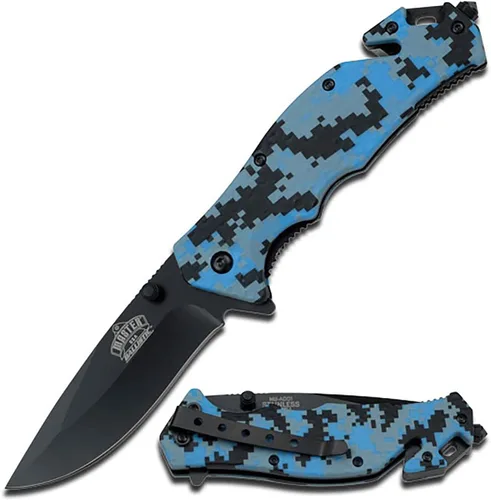 Miniatura 5 de Master USA MU-A001 Serie Cuchillo Plegable con Resorte, Hoja Negra, 11.43 cm Cerrado