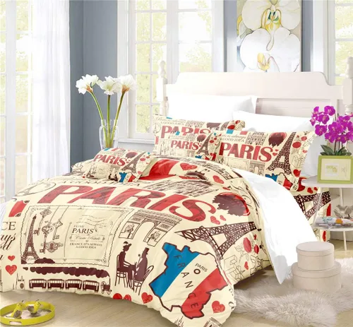 Miniatura 10 de REALIN Hawthorn Bedding - Juego de funda de edredón 3D, juego de cama de bosque japonés y río de montaña de 2/3/4 piezas, fundas de edredón