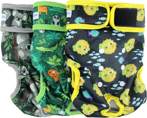 Miniatura 9 de Leekalos Pañales reutilizables lavables para perras (3 unidades) – Pañales para perras altamente absorbentes – Pañales para cachorros