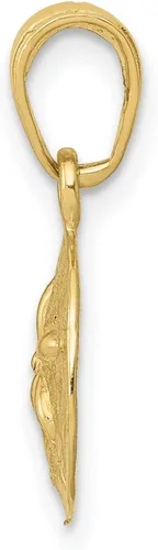 Miniatura 2 de Colgante de oro amarillo de 10 k con dólar de arena envejecida, 0.551 in x 0.433 in, Metal