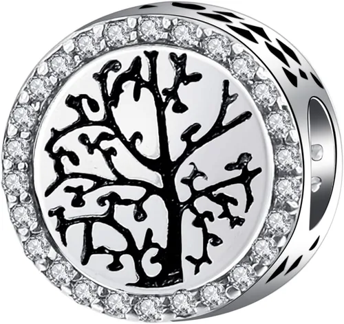 Miniatura 2 de LUXILLA Abalorio de plata de ley 925 para madre, hija, abuela, para familia, amor, madre, hija, abuela, para pulseras, collares, dijes, joyas