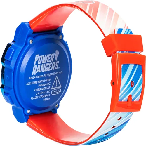 Miniatura 8 de Power Rangers - Reloj para niños, bisel iluminado con luces giratorias, pantalla LCD, fácil de leer, correa de plástico ajustable, perfecto