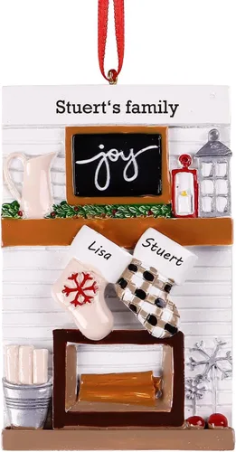 Miniatura 15 de DPDP Adornos de Navidad familiares personalizados 2025 – Calcetines personalizados para árbol de Navidad con nombres, adornos familiares