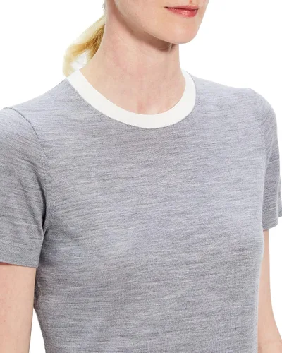 Miniatura 6 de Theory Camiseta básica de lana para mujer Trim
