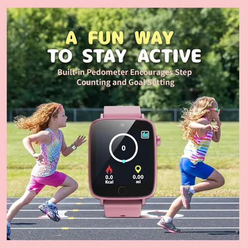 Miniatura 7 de ZUODUN Relojes Inteligentes para Niñas de 4 a 12 Años, Reloj Inteligente para Niños con Cámara, 26 Juegos de Rompecabezas, Reloj Despertador, Rosa