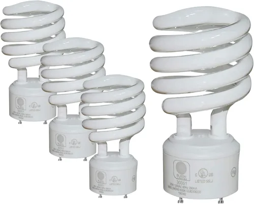 Miniatura 11 de foco 23 Watt T2, espiral, CFL, 2700K, 1300lm, base GU24 - Paquete de 4.
