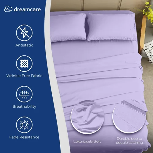 Miniatura 392 de DREAMCARE Juego de sábanas Queen – 6 piezas Sábanas de enfriamiento – hasta 15” Sábanas profundas tamaño Queen – Colección 2500 Supreme – Extra 03