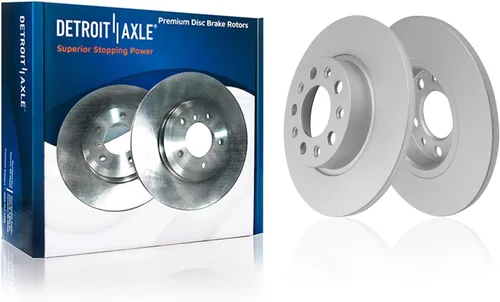 Miniatura 4 de Detroit Axle - Rotores de freno para Jeep Compass 2015-2022 Renegade 2016-2022 Fiat 500X 2016-2022, 2018, 2019, 2020, 2021. Reemplazo de rotores