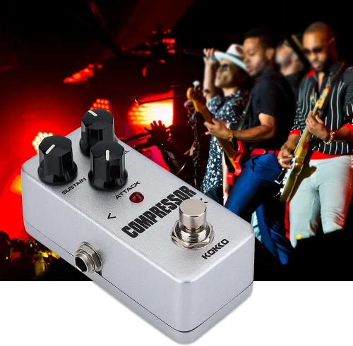 Miniatura 3 de Dilwe Pedal de efecto Mini compresor de guitarra Pedal de sostenedor para accesorios de guitarra eléctrica