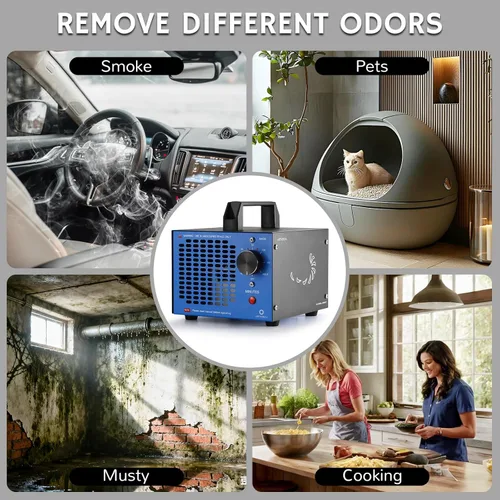 Miniatura 4 de Airthereal MA5K - Generador de ozono para el hogar, eliminador de olores ionizador de aire de ozono con temporizador de 120 minutos, diseño ligero