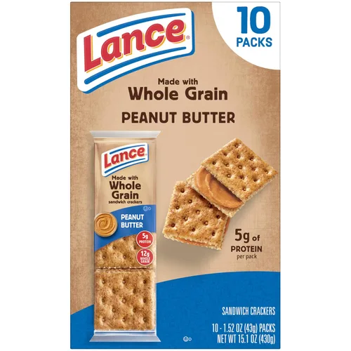 Miniatura 4 de Lance Galletas tipo sándwich, hechas con galletas integrales, mantequilla de maní, 10 paquetes individuales