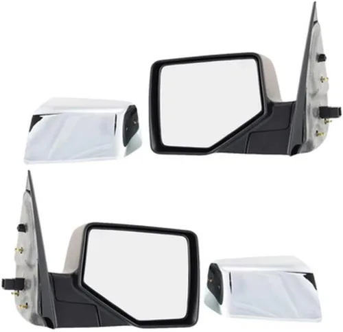 Miniatura 7 de Para Ford Explorer 2006 07 08 09 2010 Espejo de puerta del lado del pasajero Eléctrico Sin calefacción Cromado con luz de charco Reemplazo